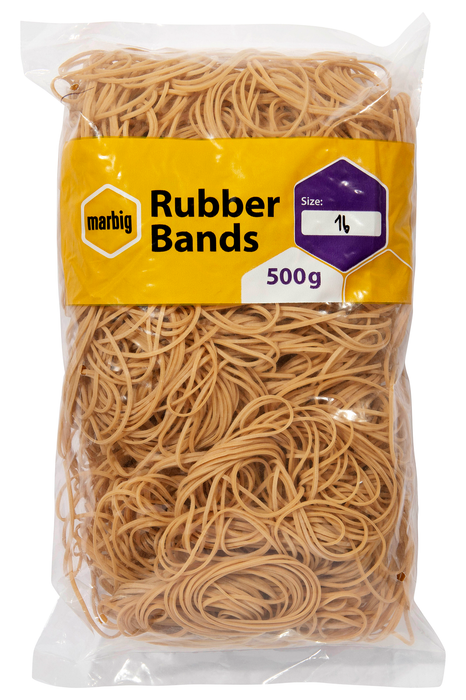 Marbig Rubber Band No. 16, 65mm x 2mm x 500gm AO94516500B