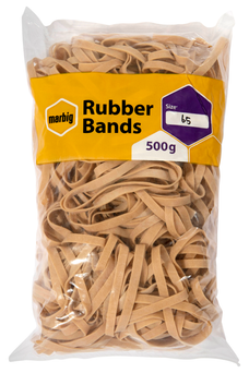 Marbig Rubber Band No. 65, 100mm x 7mm x 500gm AO94565500B