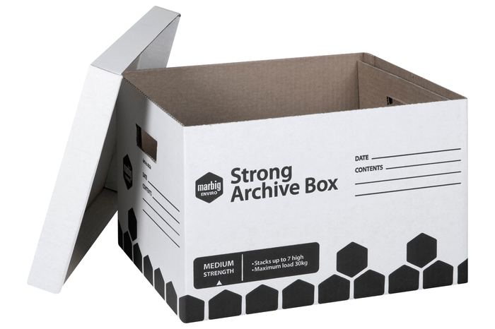 Marbig Strong Archive Box Black & White AO80024