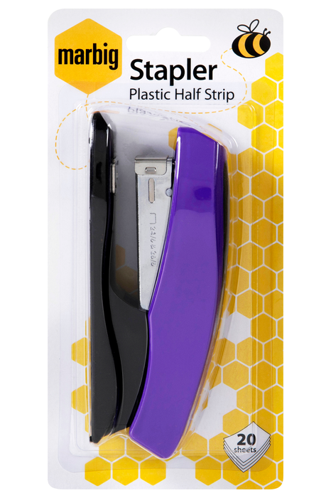 Marbig Summer Colours Stapler, 20 Sheet, Half Strip, Assorted Colours AO9015199A