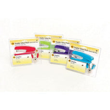 Marbig Value Pack Stapler, 20 Sheet, Assorted Colours, Blue/Green/Pink/Purple AO9014999
