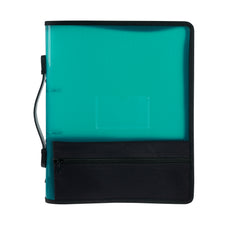 Marbig Zipper Binder With Handle, 2 O Ring, 25mm, Green AO6680004