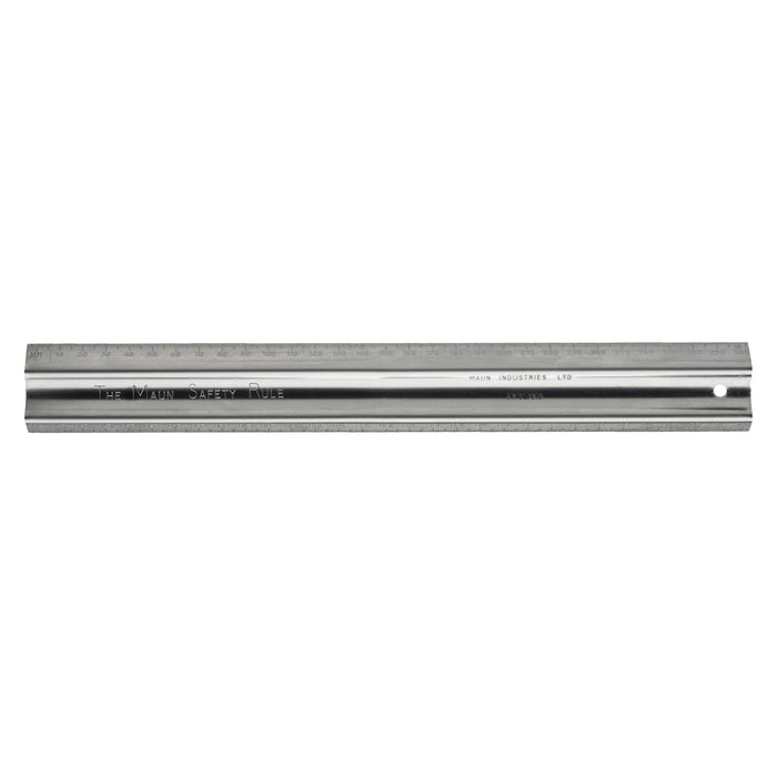 Maun Stainless Steel Safety Ruler 30cm, M Profile To Keep Fingers Away From Knife Edge CXM1774