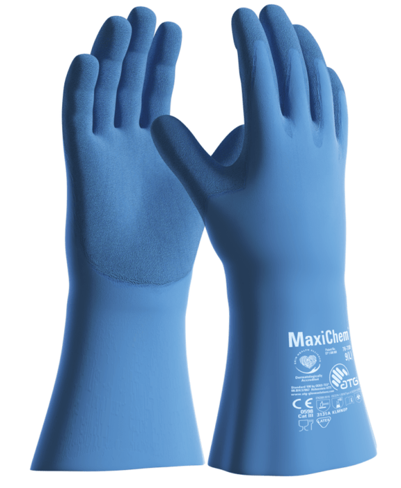 MaxiChem Rubber Tritech Gauntlet 35cm 10/XL 12 Pair RM76730-10