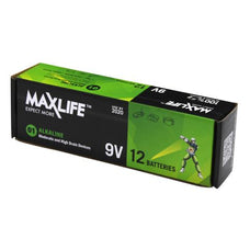 Maxlife 9V Alkaline Battery, 12 Pack CDBAT9V-A12