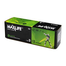 Maxlife D Alkaline Battery, 12 Pack CDBATD-A12