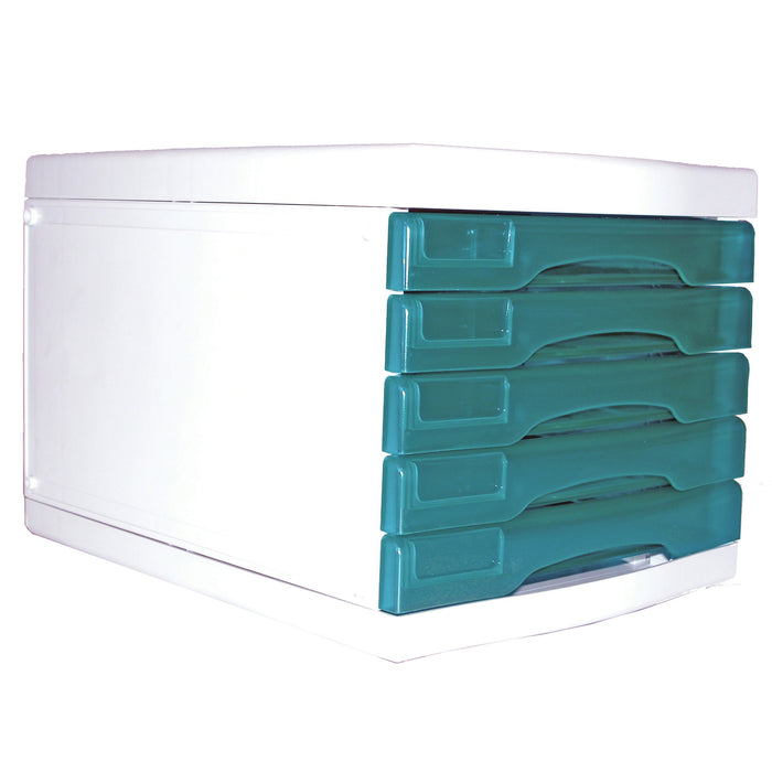 Metro A4 5 Drawer Desktop Filing Drawers Blueberry (3475) AO234754