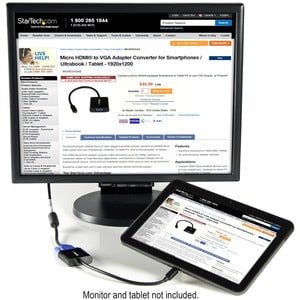 Micro HDMI to VGA Adapter Converter for Smartphones / Ultrabook / Tablet - 1920x1080 - M/F IM2465237