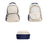 Milan 1918 Series Backpack, 4 Zip, 25L, Beige CX1000544