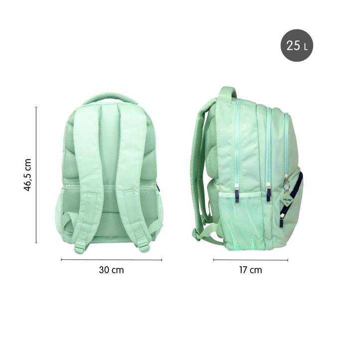 Milan 1918 Series Backpack, 4 Zip, 25L, Green CX1000549
