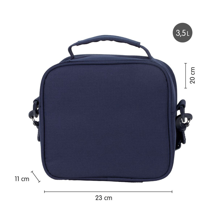 Milan 1918 Series Isothermal Food Bag, 3.5L, With 3 Containers, Navy Blue CX1000551