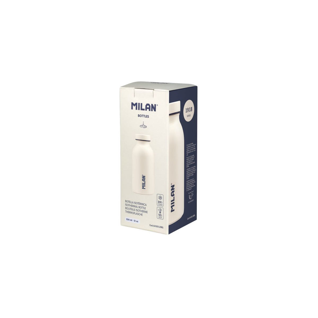 Milan 1918 Series Stainless Steel Isothermal Bottle, 350ml, White ...