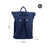 Milan 1918 Series Urban Backpack, Top Roll Closure, 10L, Navy Blue CX1000555