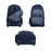 Milan 1918 Series Wheeled Backpack, 6 Zip, 25L, Navy Blue CX1000553