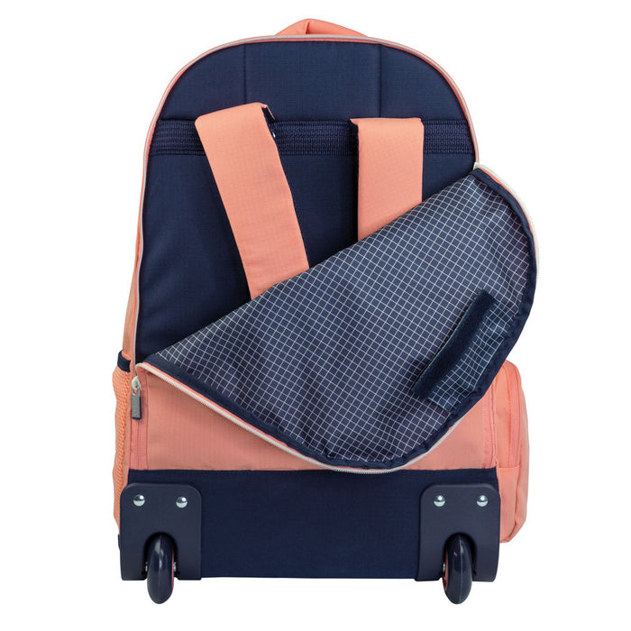 Milan 1918 Series Wheeled Backpack, 6 Zip, 25L, Pink CX1000558