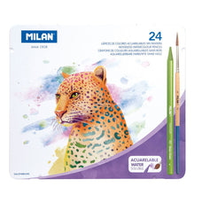 Milan Coloured Pencils Wood Free Water Soluble Set 25 Pieces CX1000365