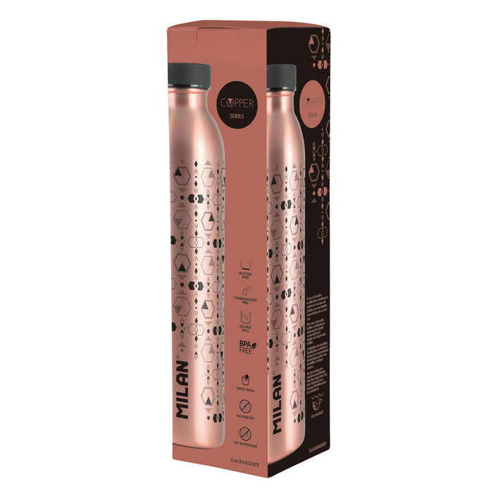 Milan Copper Series Stainless Steel Isothermal Bottle, 590ml, Black CX1000532