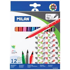 Milan Fibretip Colour Pens 12's - 2 mm Ø Tip CX214184