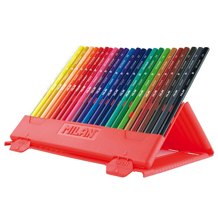 Milan Flexibox Coloured Pencils Triangular Pack 24 Assorted Colours CX214236