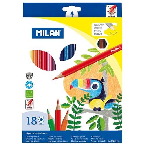 Milan Hexagonal Colour Pencil 18's CX214222