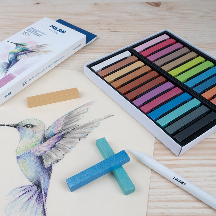Milan Metallic Colours Soft Pastels, 12's Pack CX1000904