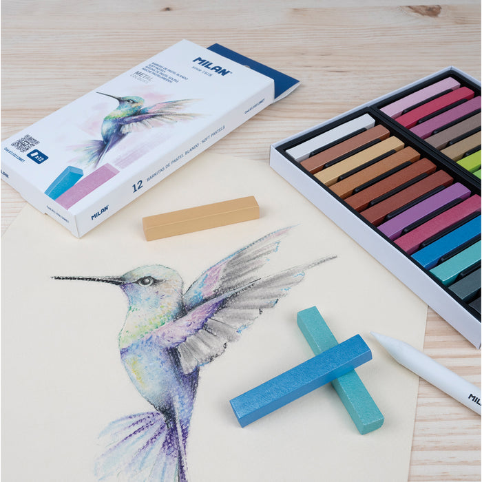 Milan Metallic Colours Soft Pastels, 24's Pack CX1000905