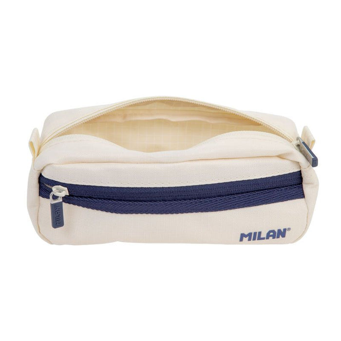 Milan Pencil Case Rectangular 2 Zip 1918 Series Beige CX1000542