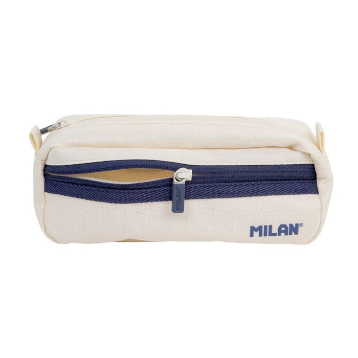 Milan Pencil Case Rectangular 2 Zip 1918 Series Beige CX1000542