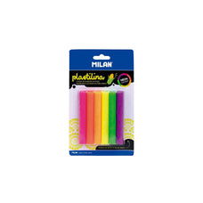 Milan Plastilina Modelling Clay Neon 6 Colours CX214439