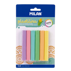 Milan Plastilina Modelling Clay Pastel 6 Colours CX1000369