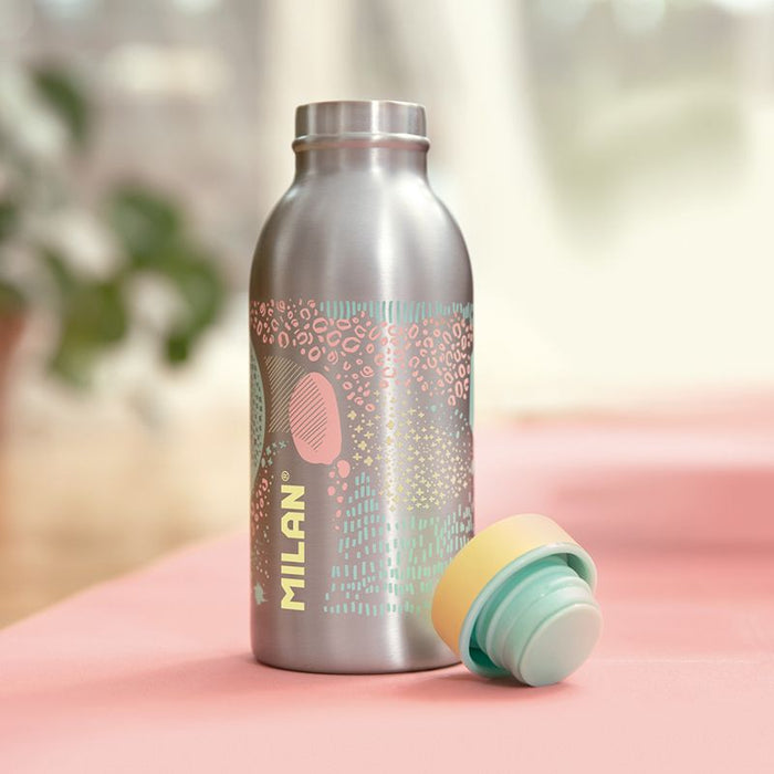 Milan Silver Series Stainless Steel Isothermal Bottle, 350ml, Yellow CX1000538