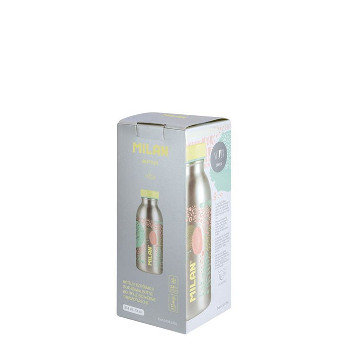 Milan Silver Series Stainless Steel Isothermal Bottle, 350ml, Yellow CX1000538