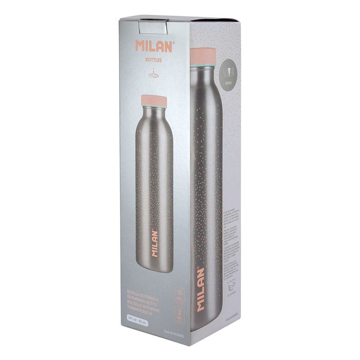 Milan Silver Series Stainless Steel Isothermal Bottle, 590ml, Pink CX1000533