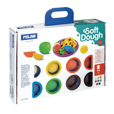 Milan Soft Dough Cooking Time Play Kit Pack of 8 Colours + Accessories CX214413