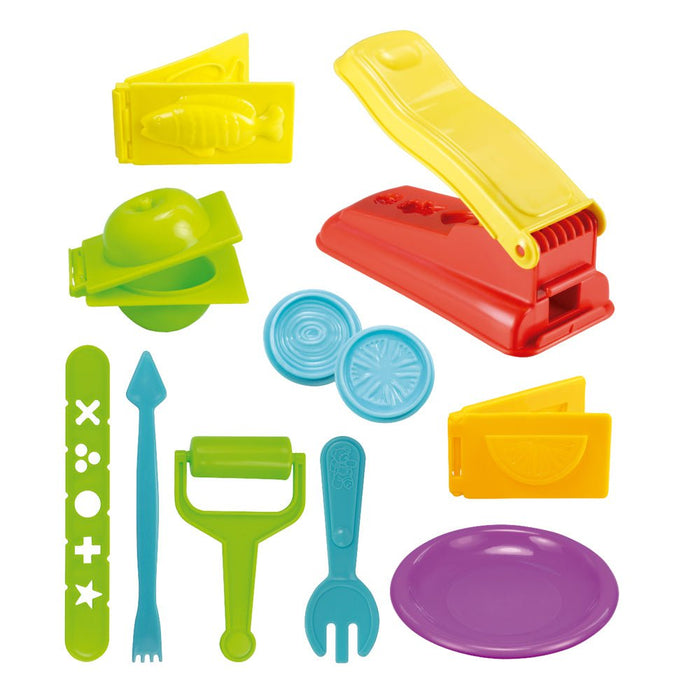 Milan Soft Dough Cooking Time Play Kit Pack of 8 Colours + Accessories CX214413