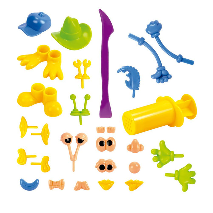 Milan Soft Dough Funny Faces Play Kit 4 Colours + Accessories CX214412
