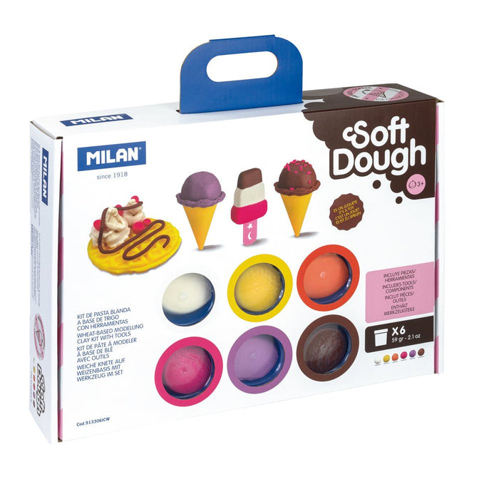 Milan Soft Dough Ice Cream & Waffles Play Kit + Accessories CX214414