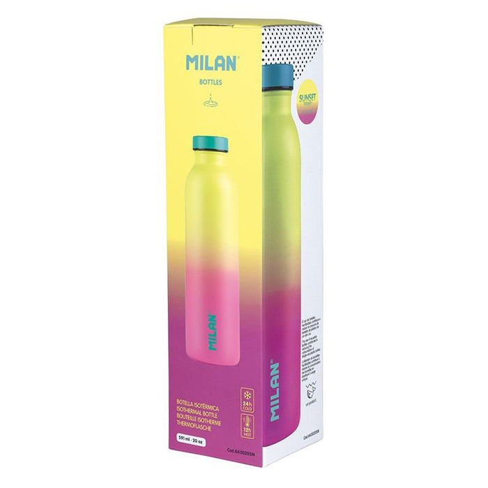 Milan Sunset Series Stainless Steel Isothermal Bottle, 590ml, Pink CX1000534