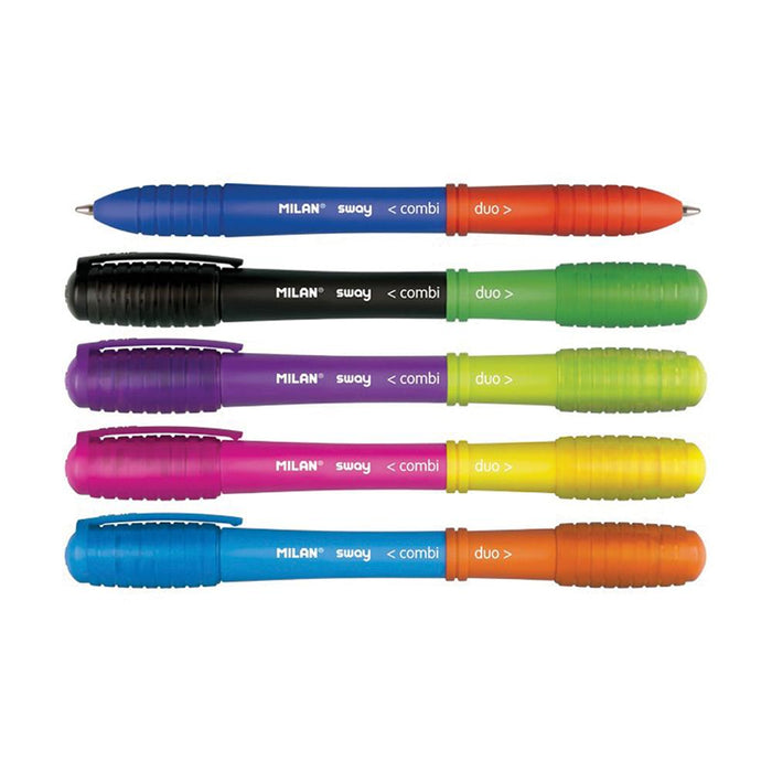 Milan Sway Duo Ballpoint Pens 5's Pack (10 Colours) CX214231