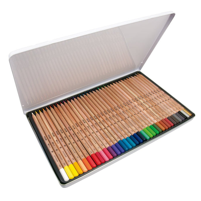 Milan Thick Lead Assorted Colour Coloured Pencils in Metal Box 36's pack CX214402