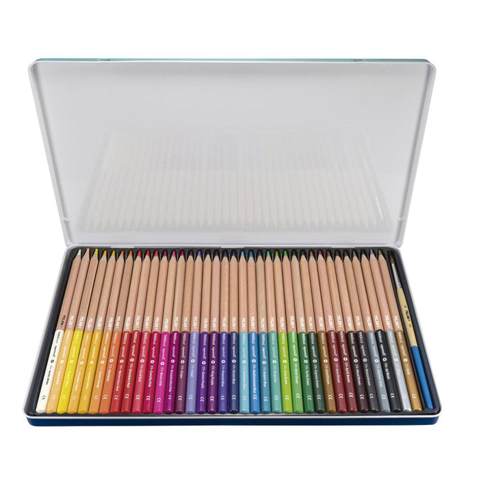 Milan Water Soluble Coloured Hexagonal Pencils Pack Of 36 In Metal Box CX214307