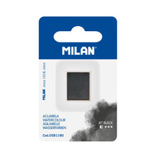 Milan Watercolour Paint Half Pan Refill Jet Black CX1000357