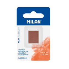 Milan Watercolour Paint Half Pan Refill Lava Brown CX1000341