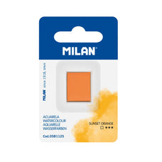 Milan Watercolour Paint Half Pan Refill Sunset Orange CX1000339