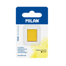 Milan Watercolour Paint Half Pan Refill Tropical Yellow CX1000338