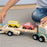 Milan Wooden Educational Wheels on the Road Vehicle Transporter including 2 Cars, 1 Helicopter & Loading Ramp CX1002247