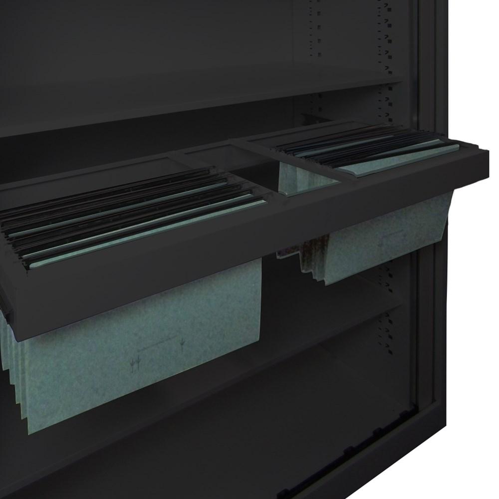 Milano 1200mm Tambour Roll-Out Suspension File Rack - Black ...
