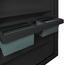 Milano 1200mm Tambour Roll-Out Suspension File Rack - Black MG_MLTAMSF12_B