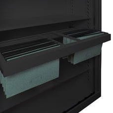 Milano 900mm Tambour Roll-Out Suspension File Rack - Black MG_MLTAMSF9_B