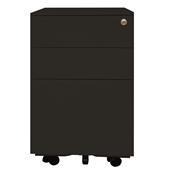 Milano Metal 2 Draw plus File Storage Mobile Cabinet - Black (390mm width) MG_MILMOB_390B